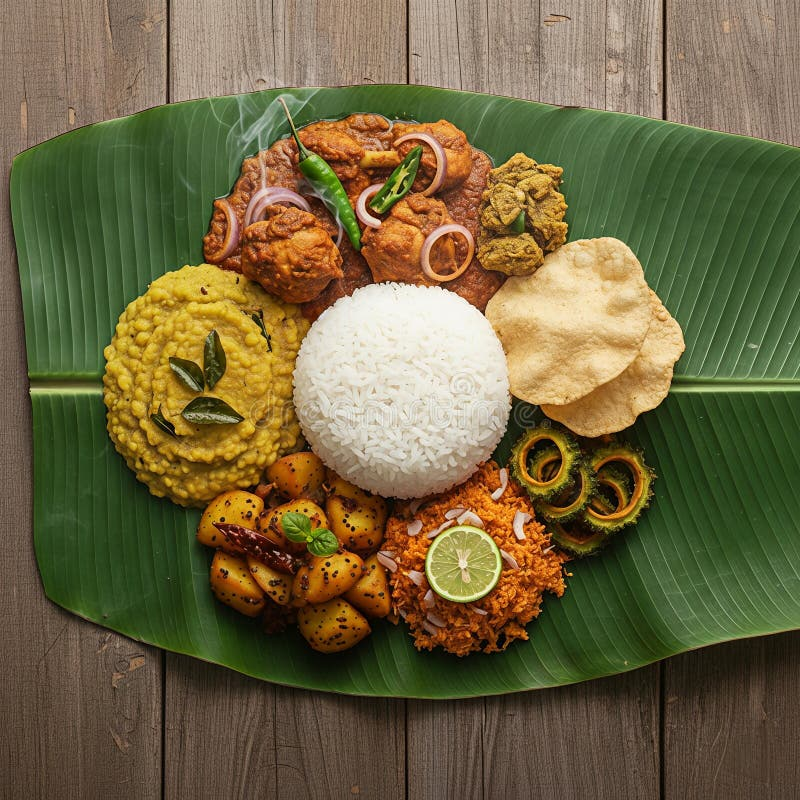 A rice-and-curry lunch